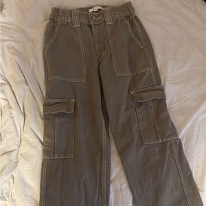 Beige olive cargo pants
